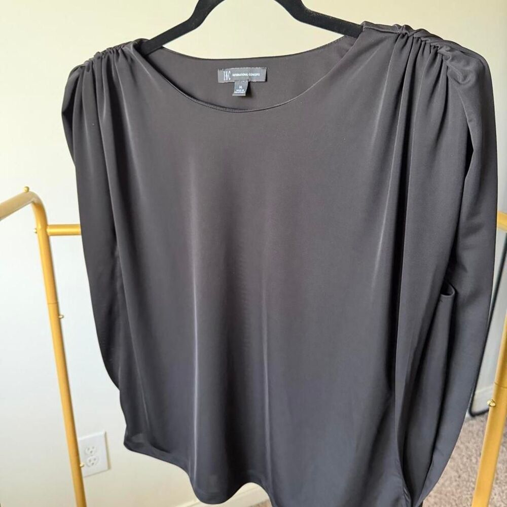Inc-international-concepts Women's Black and Grey Blouse